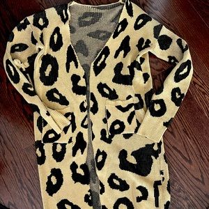 Womens Cheetah print sweater